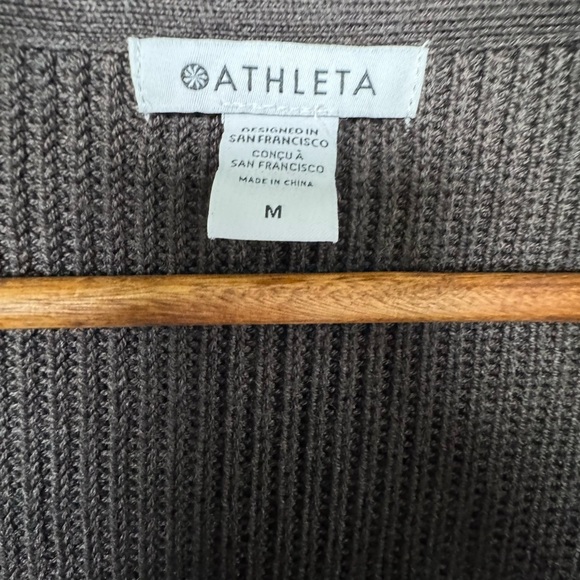 Athleta Scenic Wrap Merino Wool Blend Cardigan in Walnut Brown Size Medium - Picture 11 of 14